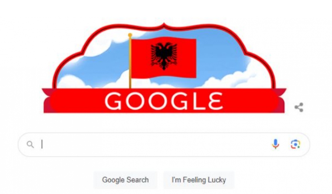 Google vishet kuq e zi uron shqiptarët për 111 vjetorin e Pavarësisë