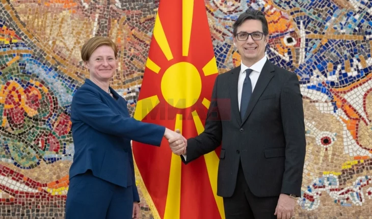 Presidenti Pendarovski i pranoi letrat kredenciale të ambasadores gjermane, Petra Dreksler