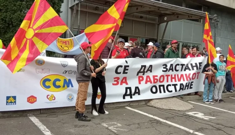 Sindikatat në Maqedoninë e Veriut paralajmëruan protestë për 1 Maj