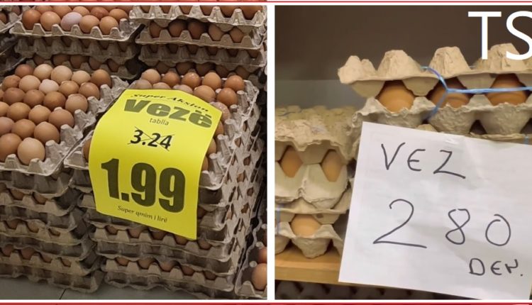 Një tabëll vezë në Kosovë 2 euro,  në Maqedoni 5 euro (VIDEO)