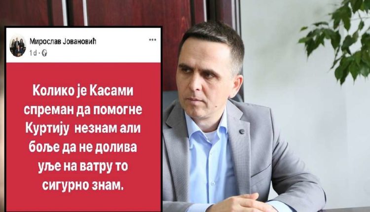 Deputeti serb nga Kumanova paralajmëron Kasamin: Mos i hedhë benzinë zjarrit!