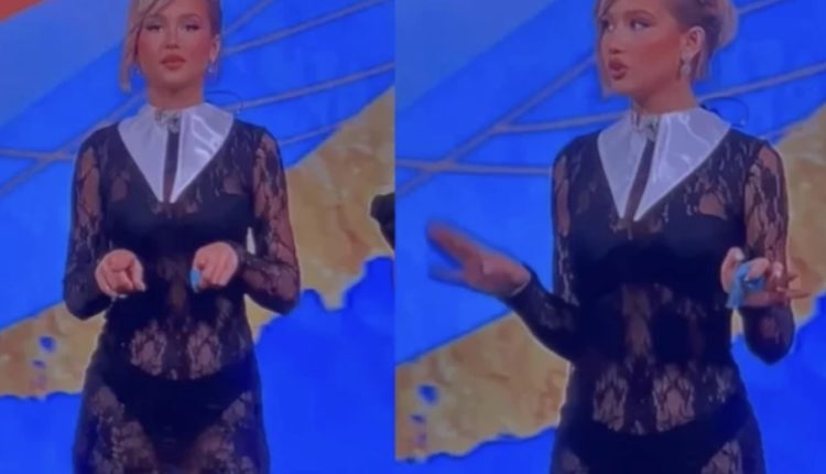 Moderatorja kosovare shfaqet në emision me të brendshme dhe fustan transparent