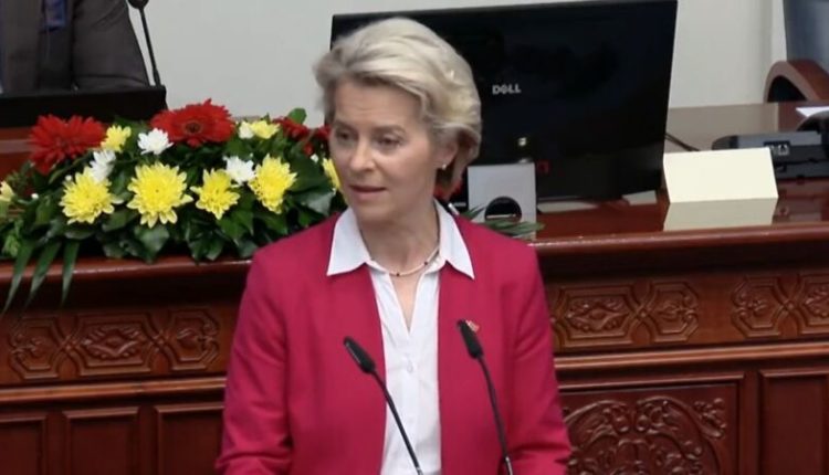 Ursula von der Leyen do të vizitojë Maqedoninë e Veriut në fund të tetorit