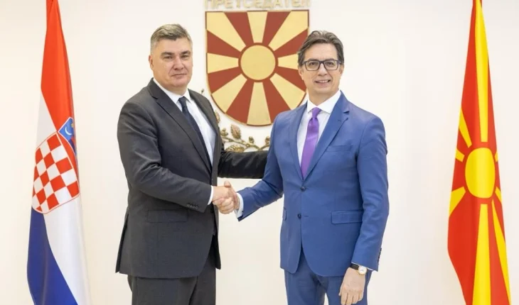 Takim i presidentit Pendarovski me presidentin kroat Milanoviq