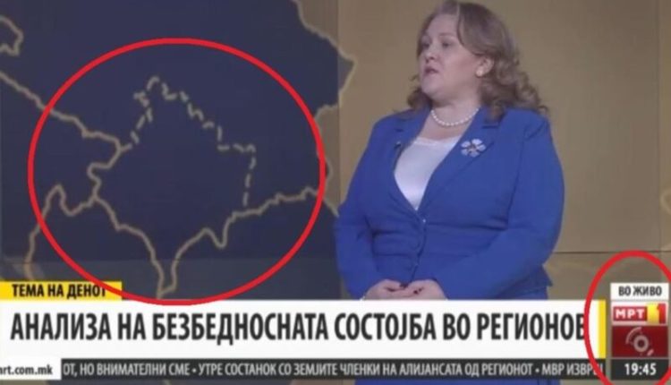 Televizioni publik i Maqedonisë me hartë që nuk e njeh pavarësinë e Kosovës?!