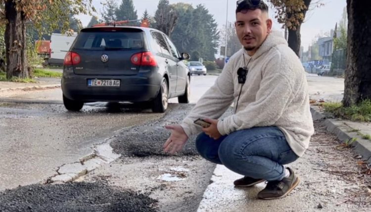 Bilall Kasami tallet me tetovarët, shikoni si asfalton rrugët (VIDEO)
