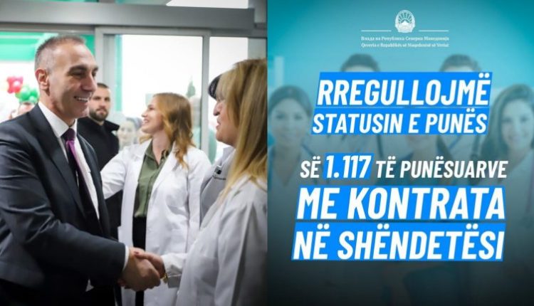 Grubi me lajm të madh/ Vendime pune për 1.117 të punësuar me kontrata në sektorin e shëndetësisë