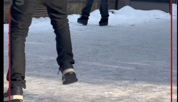 Për dy ditë në Tetovë, mbi 50 qytetarë thyen krahët e këmbët nga trotuaret e pa pastruara (VIDEO)