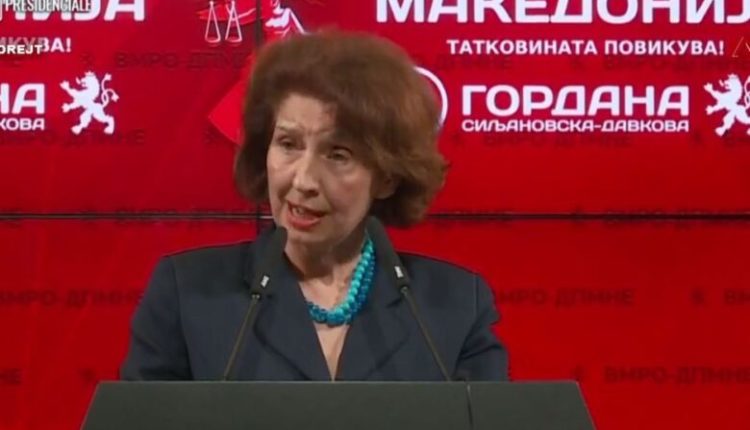 Gordana Siljanovska-Davkova kandidate e VMRO-DPMNE-së për president të shtetit