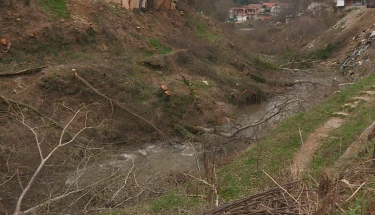 Tetovë, drunjtë e prerë rrezikojnë qytetarët nga përmbytjet