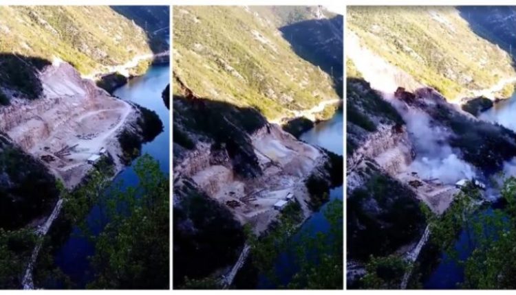 Shpërthimi i një pjese të gurthyesit në Mostar, shkakton rrëshqitjen e dheut – lëndohen dy persona dhe dëmtohen dy vetura