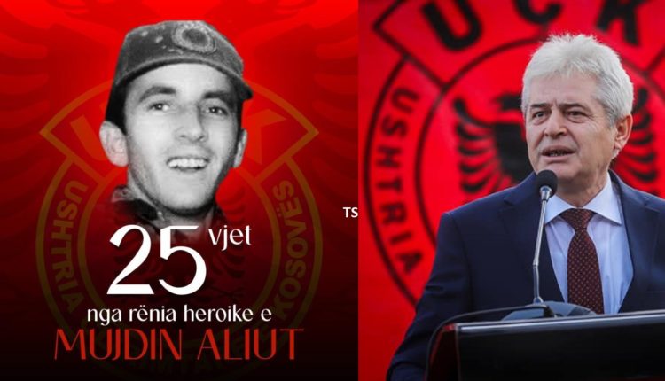 Ali Ahmeti përkujton dëshmorin Mujdin Aliu në 25 vjetorin e rënies së tij në Koshare