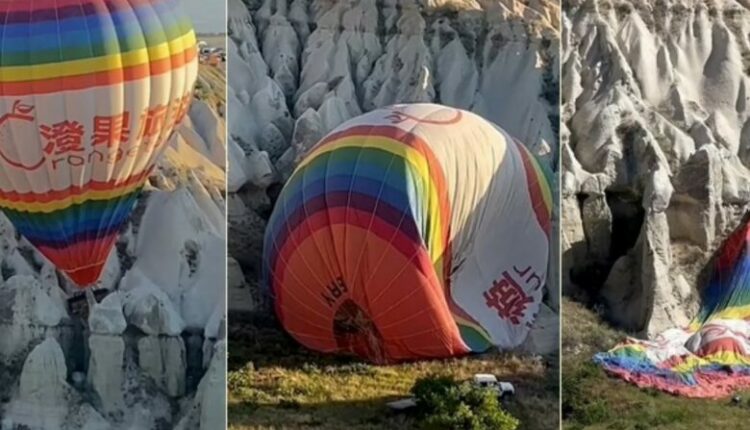 Një ‘balonë gjigante’ e mbushur me turistë ‘përplaset’ mbi formacionet shkëmbore në Turqi – dëshmitarja rrëfen ngjarjen (VIDEO)