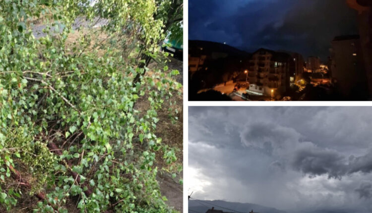 Pas stuhisë së djeshme, raportime të reja për makina të dëmtuara në Shkup, rrëshqitje të dheut afër fshatit Drenovë