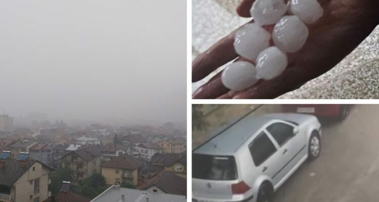 Shi i rëmbyeshëm, breshër dhe erëra të forta kaplojnë pollogun raportohet për dëme