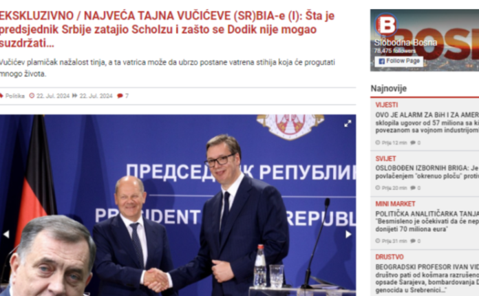 “Slobodna Bosna” del me reagim pas artikullit të shumëpërfolur