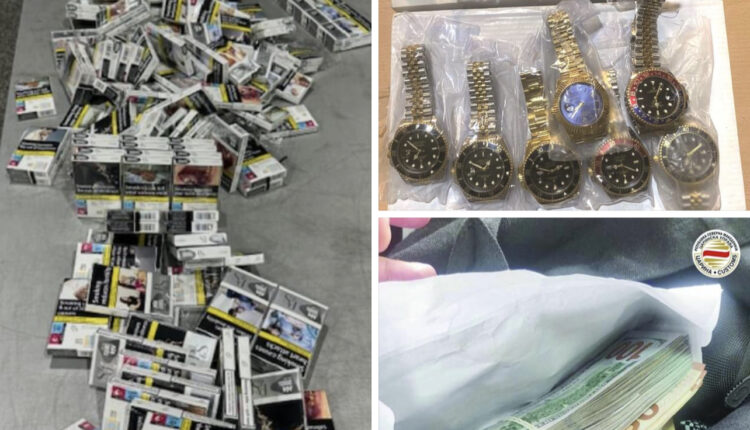 Drejtoria Doganore e Maqedonisë parandalon kontrabandimin me veshje dhe çanta të markave të njohura, cigare dhe nxjerrjen ilegale të parave