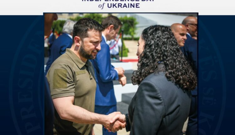 Osmani uron Ukrainën për Ditën e Pavarësisë: Kosova ka qëndruar pranë jush dhe do vazhdojë
