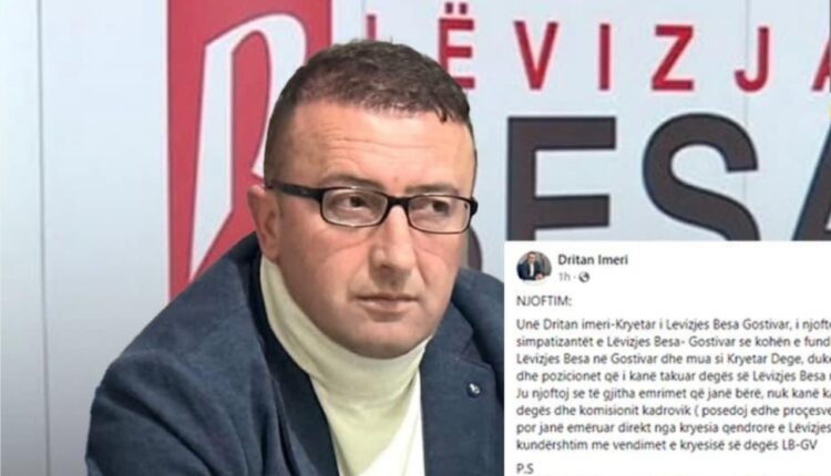 Pakënaqësi në Lëvizjen BESA – Gostivar/ Kryetari i degës distancohet nga vendimet e kryesisë partiake