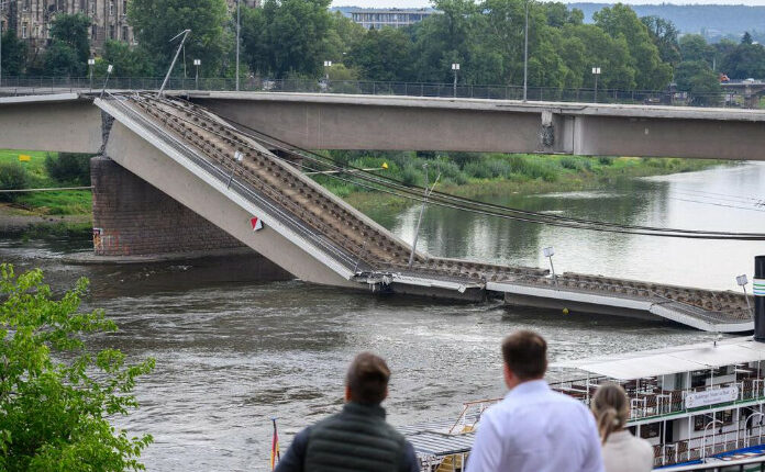 Rrëzohet një urë në Dresden të Gjermanisë