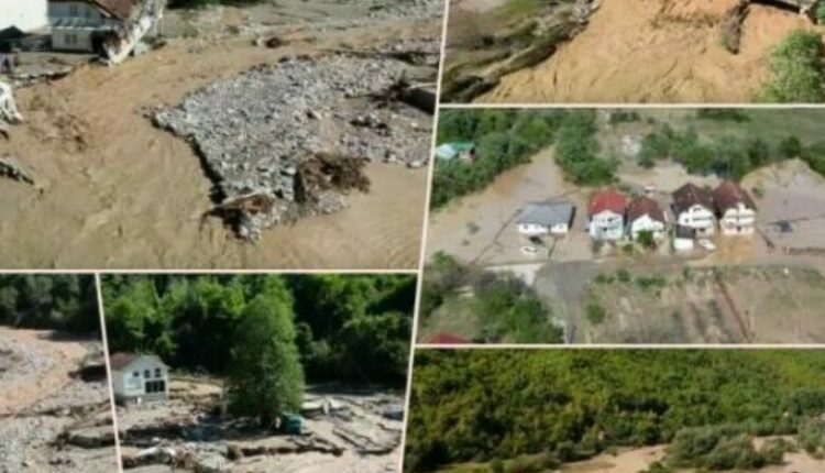 Pamje “apokaliptike” nga Bosnja e Hercegovina, shinat e trenit qëndrojnë të varura në ajër – zjarrfikësit bartin në supe djalin e vogël (FOTO/VIDEO)