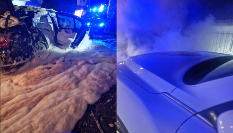 Digjet një veturë “BMW” në Ohër