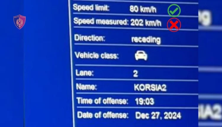 Në rrugën e ‘vdekjes’ policia rrugore regjistron shpejtësinë e çmendur 200 km/h, ndëshkohet ‘piloti’