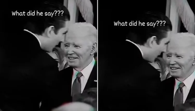 VIDEO/ Çfarë i tha djali i Donald Trump në vesh ish-Presidentit Biden që ndryshoi mimikën e fytyrës?