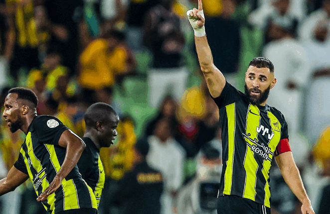 Një Benzema i shkëlqyer e bën Al Ittihadin virtualisht kampione…