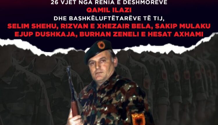 PDK kujton komandantin Qamil Ilazi dhe bashkëluftëtarët e tij