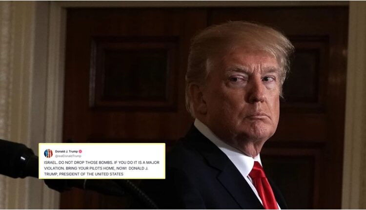 Trump: Izrael, mos i hidh ato bomba