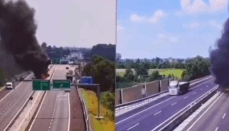 Autostrada italiane në zjarr pas përplasjes së aeroplanit të vogël, të paktën dy të vdekur (VIDEO)