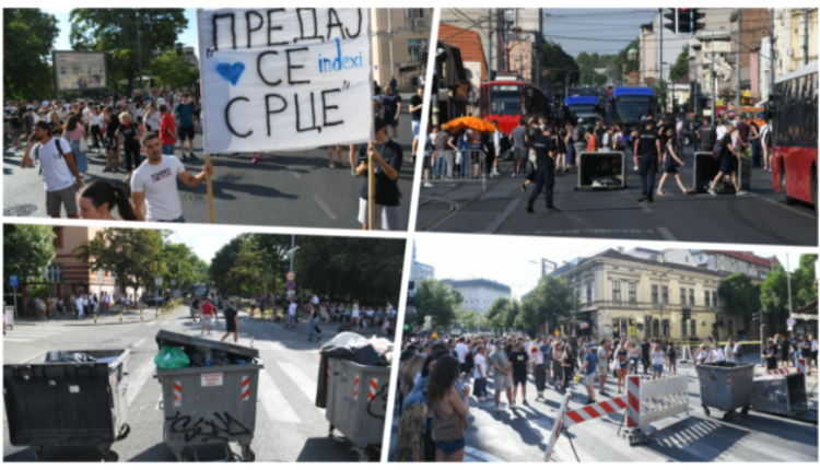 Protestat në Serbi – studentja amerikane përplaset për toke, xhandarmeria serbe e shkelin dhe godasin
