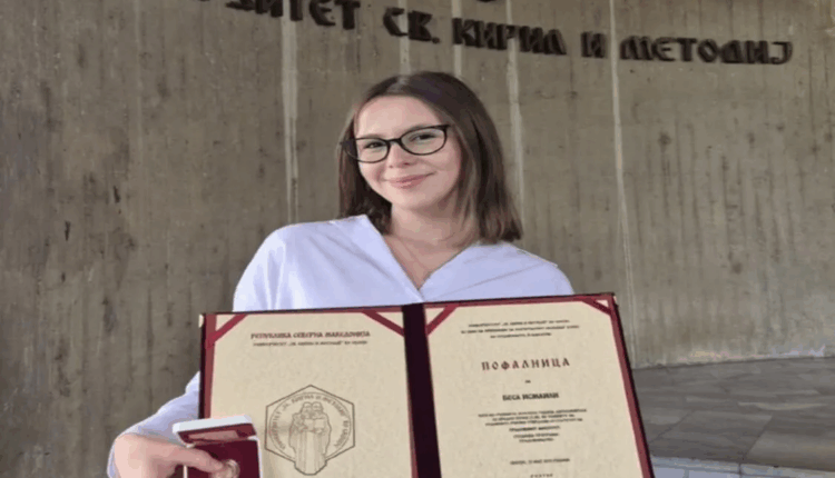 Besa Ismaili – studentja më e mirë e diplomuar në Fakultetin e Ndërtimtarisë në Shkup në vitin akademik 2023/2024