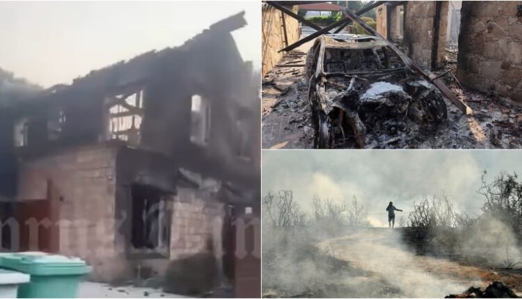 Pamje tronditëse që tregojnë radhë vilash luksoze të shndërruara në hi – nga zjarret vdekjeprurëse në Qipro