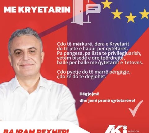 Bajram Rexhepi (AKI): Çdo të mërkurë “Dita e Hapur me Kryetarin” për qytetarët e Tetovës