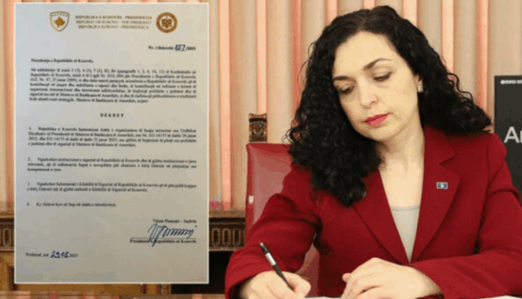 Osmani firmos dekretin, Kosova shpall listën e re të organizatave terroriste sipas SHBA-së