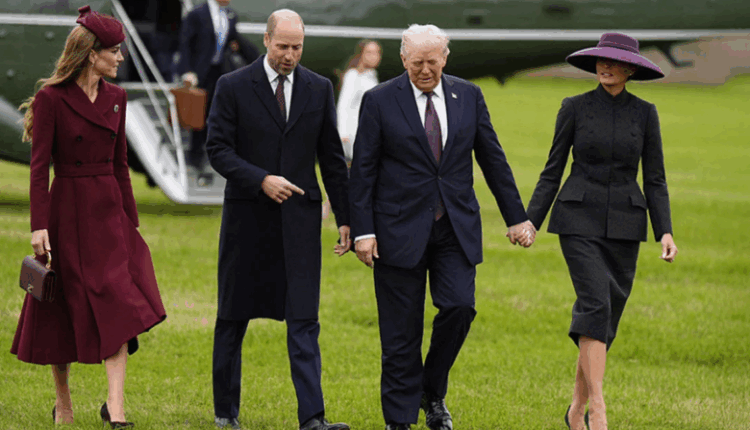Trump i shoqëruar nga Melania shkojnë me helikopter në takimin me Mbretin Charles III
