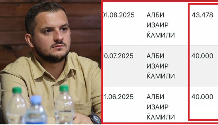 Albi Qamili merr nga 40 mijë denarë në M. Ekonomisë. Kasami: Albi punon pa pare (DOKUMENT)