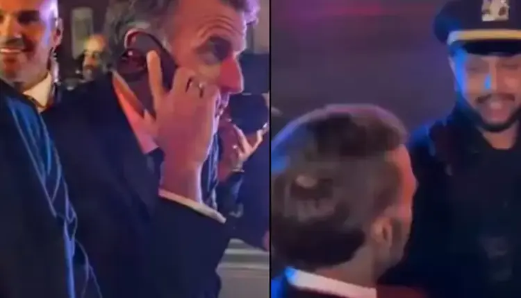 Policia e ndaloi sepse po kalonte eskorta e Trump, Macron telefonon presidentin: Merreni me mend, po pres në rrugë sepse po kaloni ju (VIDEO)