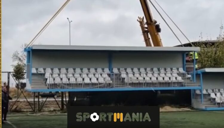 “Rrëmbehet” në Tetovë dhe niset drejt Manastirit njëra nga dy tribunat e montuara prej te Qendra Sportive