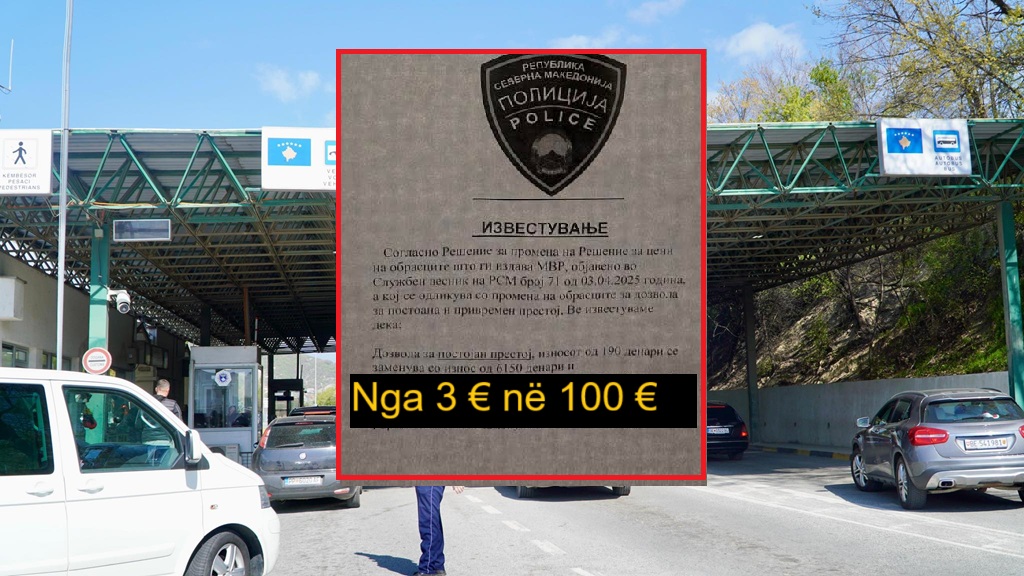 Kosovarët do të paguajnë nga 100 euro për leje qëndrimi në Maqedoni, deri tash ka qenë 3 euro! Kosovarët do të paguajnë nga 100 euro për leje qëndrimi në Maqedoni, deri tash ka qenë 3 euro!