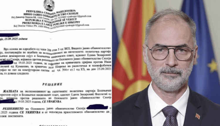 Prokuroria aprovoi ankesën e Lidhjes së Boshnjakëve kundër Stoillkoviqit