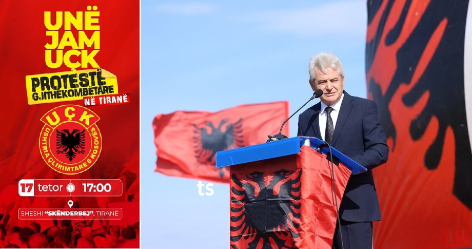 Ali Ahmeti thirrje për protestë masive në Tiranë më 17 tetor  Drejtësi për çlirimtarët  liria ka emër   UÇK 