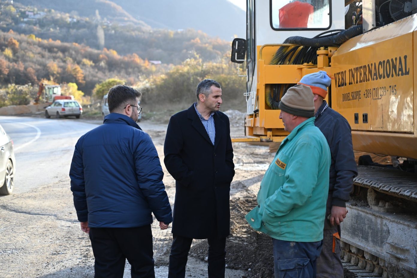 Kryetari Mela inspekton punimet në rrugën Dibër Mavrovë