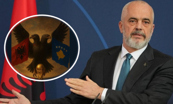 Shqiponja me Kosovën e Shqipërinë në krahë drejt Botërorit  Edi Rama me instalacionin e radhës