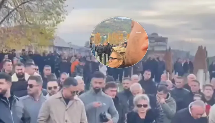 Monika Kryemadhi shfaqet në ceremoninë mortore të Shpat Kasapit
