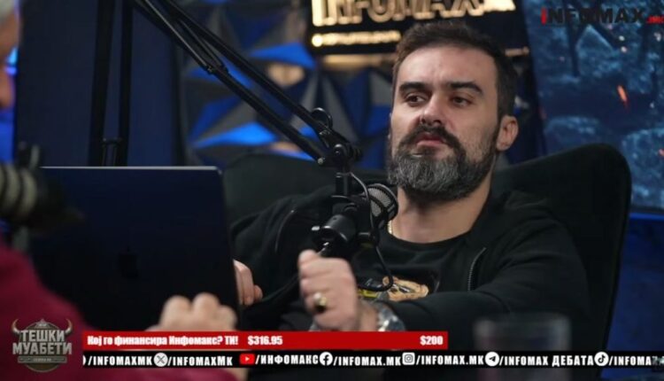 Hyri me dhunë gjatë transmetimit live në studion e “Infomax” — arrestohet 43-vjeçari nga Shkupi