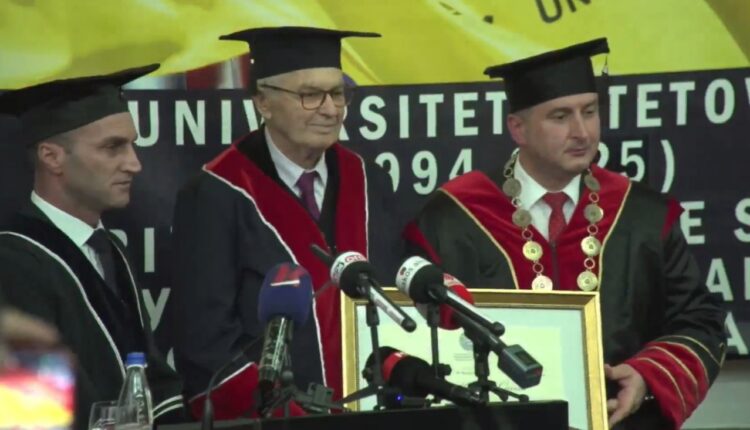 Ish Presidenti i Shqipërisë Rexhep Meidani nga sot “Honoris Causa” i UT-së (VIDEO)