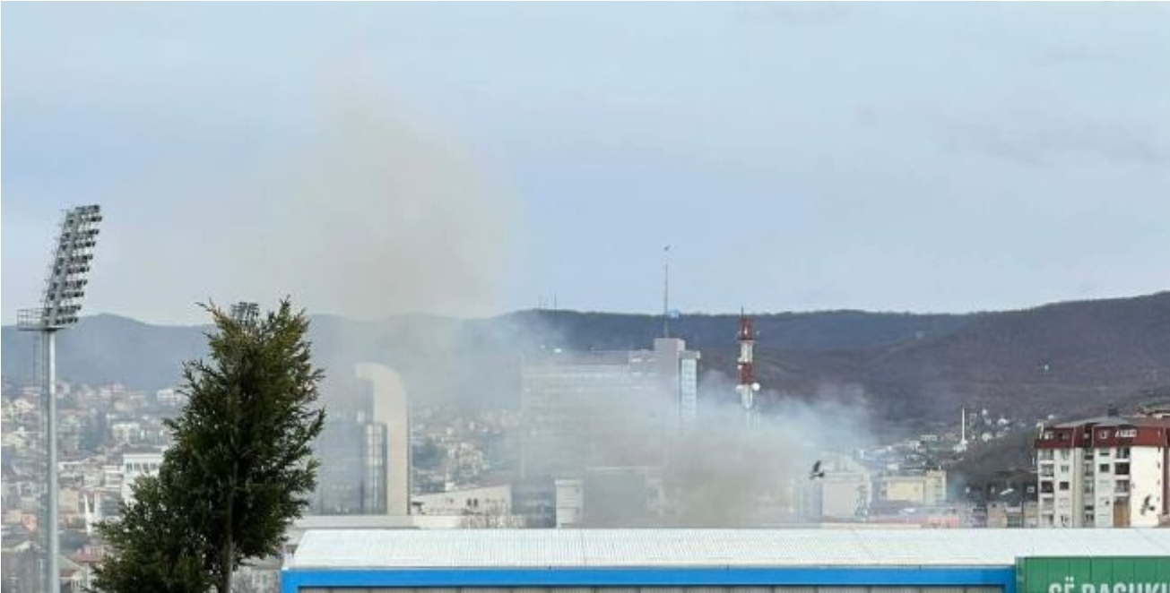 Digjet një objekt afër stadiumit në Prishtinë  VIDEO 
